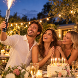 Bâton à Étincelles Rechargeable – Effet Pluie d’Étoiles pour Fêtes & Photos